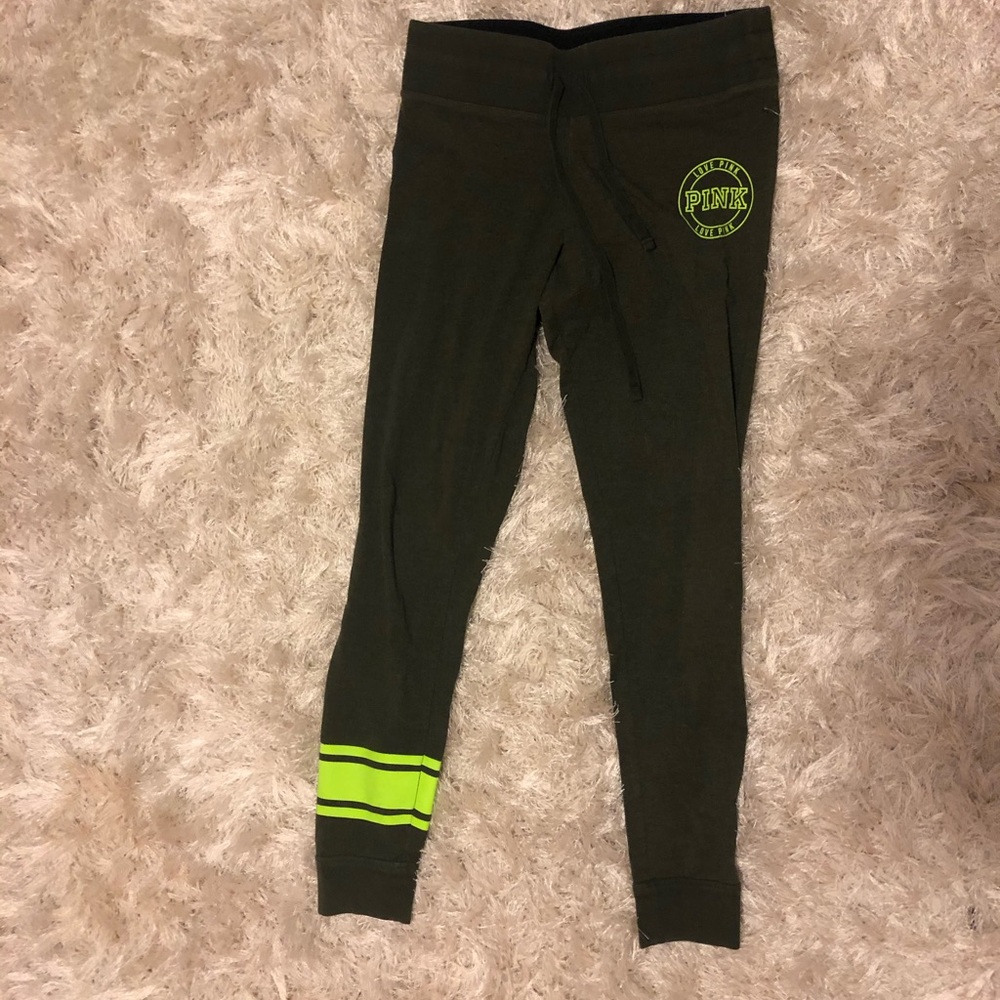 Victoria Secret Pink navy Green Leggings